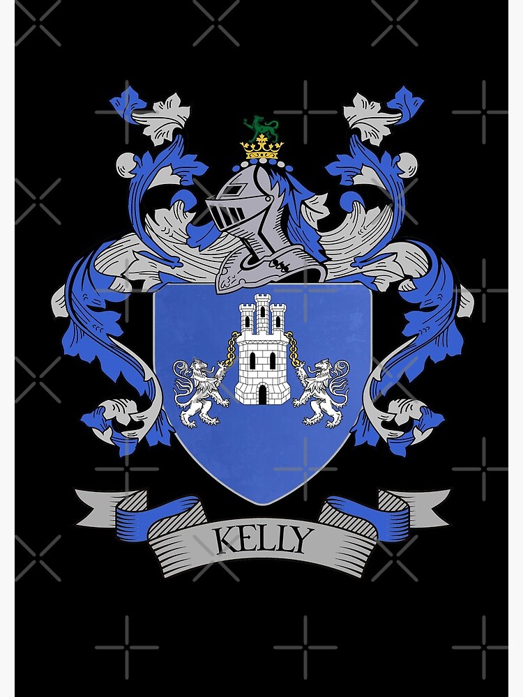 "Kelly Coat of Arms Kelly Family Crest" Spiral Notebook for Sale by
