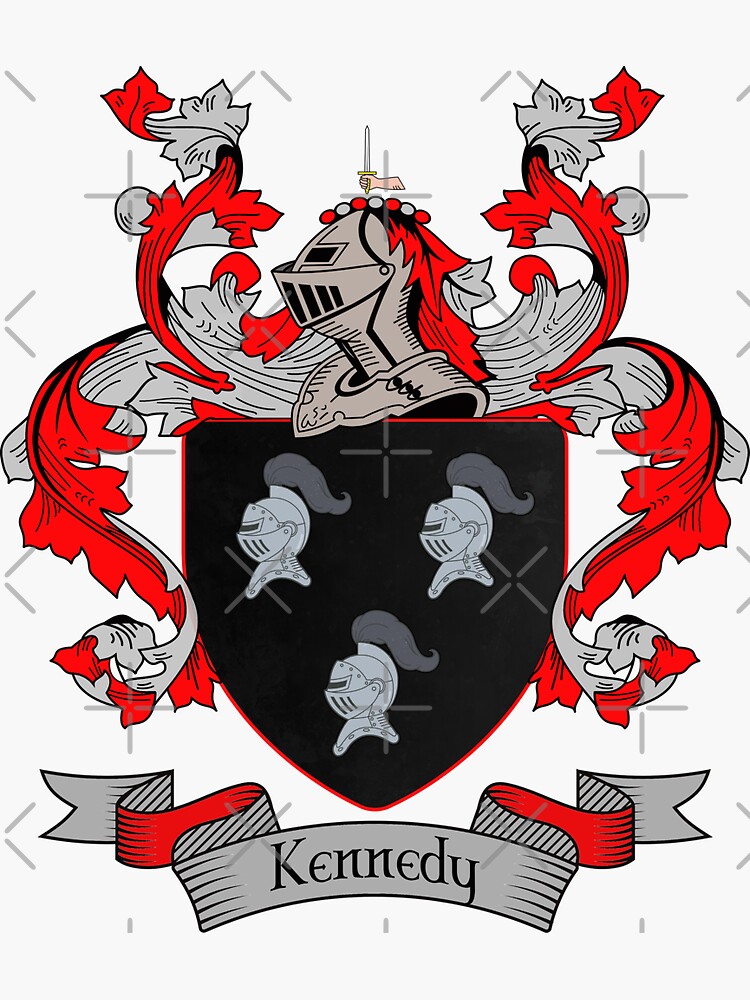 "Kennedy Coat of Arms Kennedy Family Crest" Sticker for Sale by chuppys Redbubble