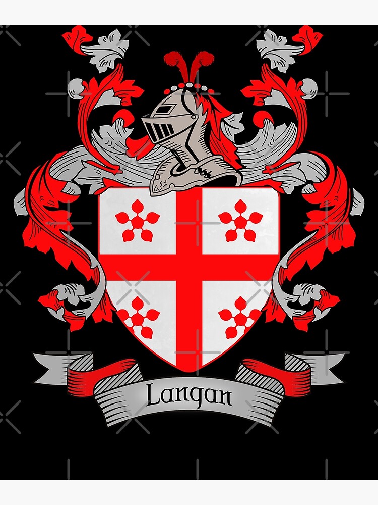 "Langan Coat of Arms Langan Family Crest" Poster by chuppys Redbubble