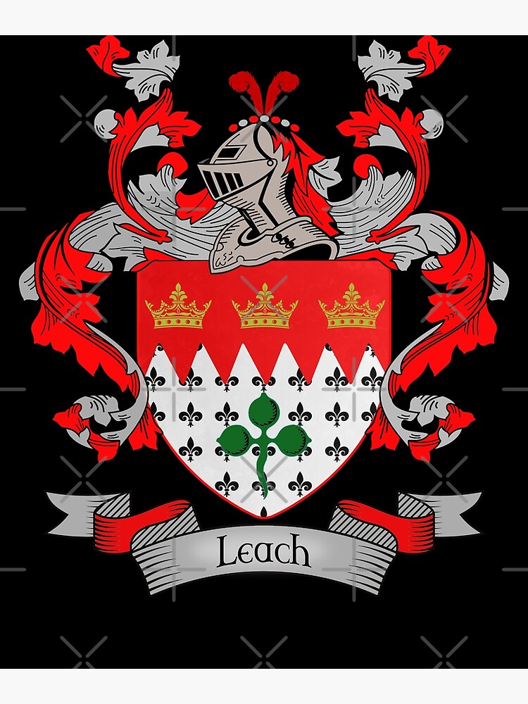 leach-coat-of-arms-leach-family-crest-art-print-by-chuppys-redbubble