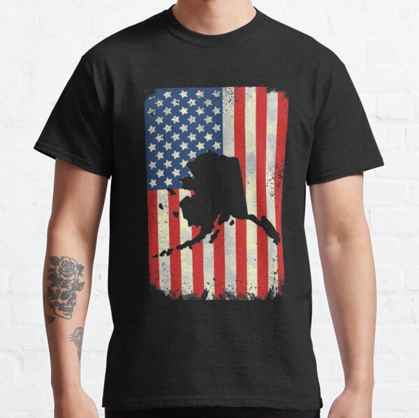 The American Flag Patriotic Clothing Alaska Moose' Women's T-Shirt