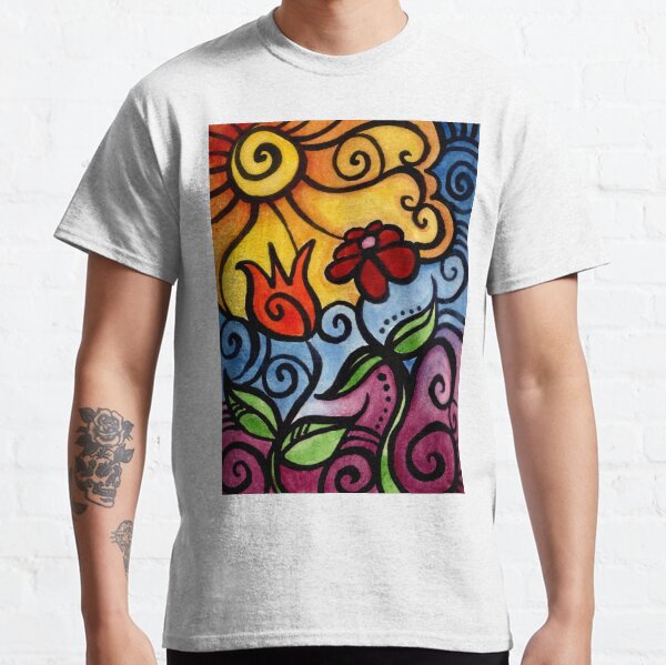 Colorful Summer Sun Flowers Classic T-Shirt