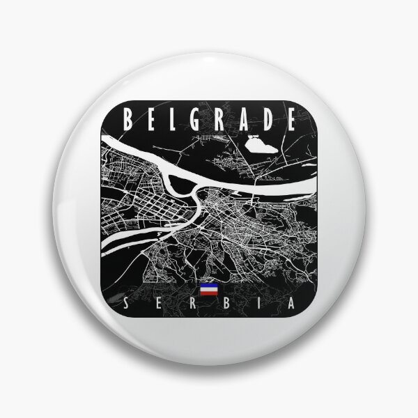 Aperçu de l'œuvre Carte de Belgrade Serbie créée et vendue par hatimelhag.