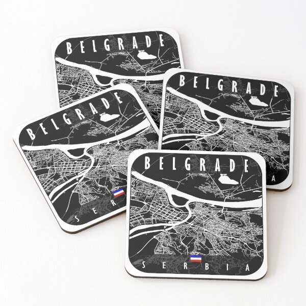 Item preview, Belgrade Map Serbia designed and sold by hatimelhag.