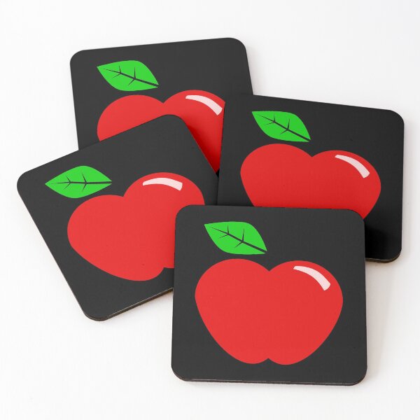 Item preview, Simple Bright Red Apple on Black designed and sold by tabbygun.