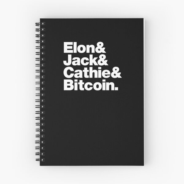 Item preview, Elon & Jack & Cathie & Bitcoin (white) designed and sold by dudethecreator.