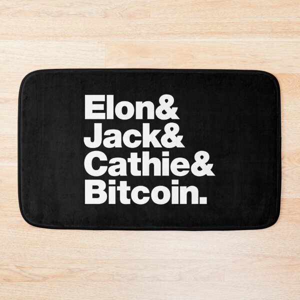 Item preview, Elon & Jack & Cathie & Bitcoin (white) designed and sold by dudethecreator.