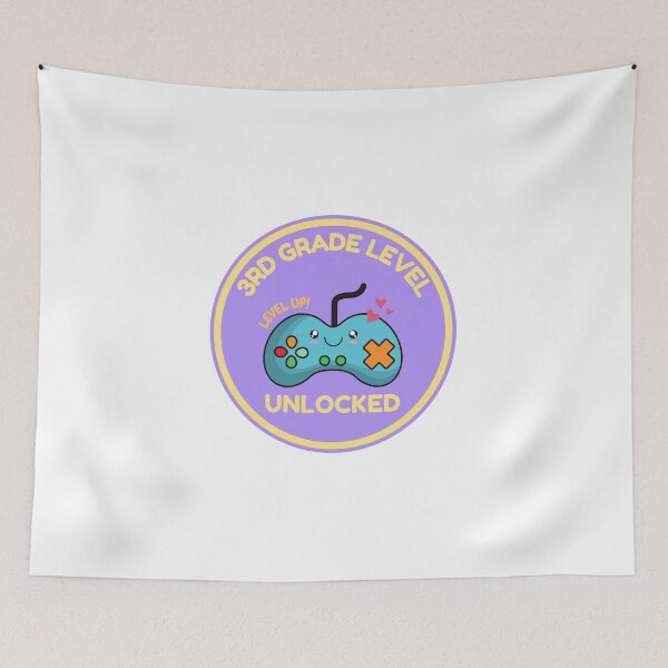 Item preview, Third Grade Level Unlocked Purple - Funny Back to School Gaming designed and sold by Teetee94.