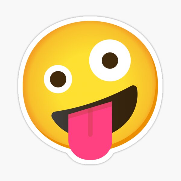Sticker Crazy Emoji Redbubble