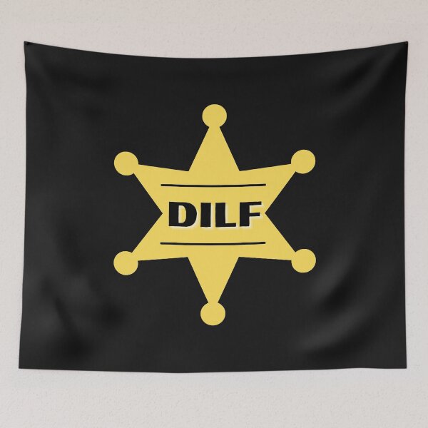 Item preview, DILF Yellow badge - Hot Dad Badge designed and sold by CaitU.