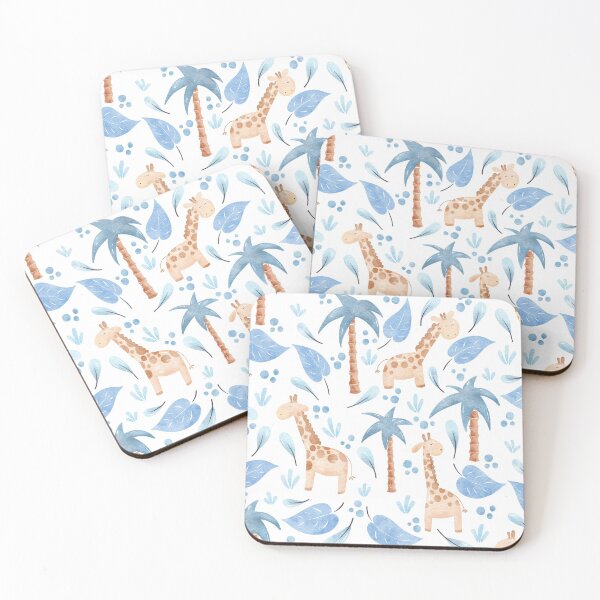 Item preview, Jungle Giraffes | Blue designed and sold by RebeccaFlaherty.