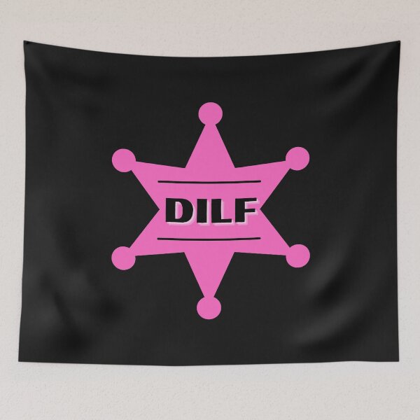 Item preview, DILF Pink badge - Hot Dad Badge designed and sold by CaitU.