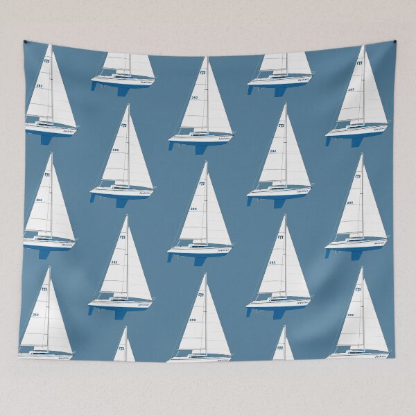 Item preview, Dehler Optima 101 Yacht 'Invictus' designed and sold by RedBubbleBath.