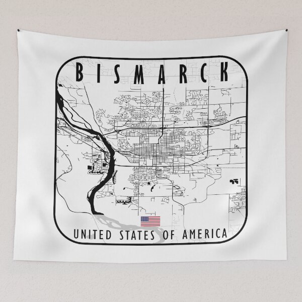 Item preview, Bismarck Map USA designed and sold by hatimelhag.