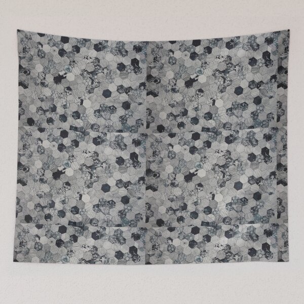 Item preview, Texture Design Polkadots Black and White Hexagon designed and sold by cypher33.