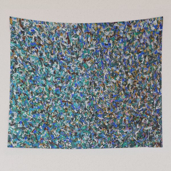 Item preview, Abstract Action Spatter Painting Jackson Pollard style in Blue designed and sold by Neilchurcherart.
