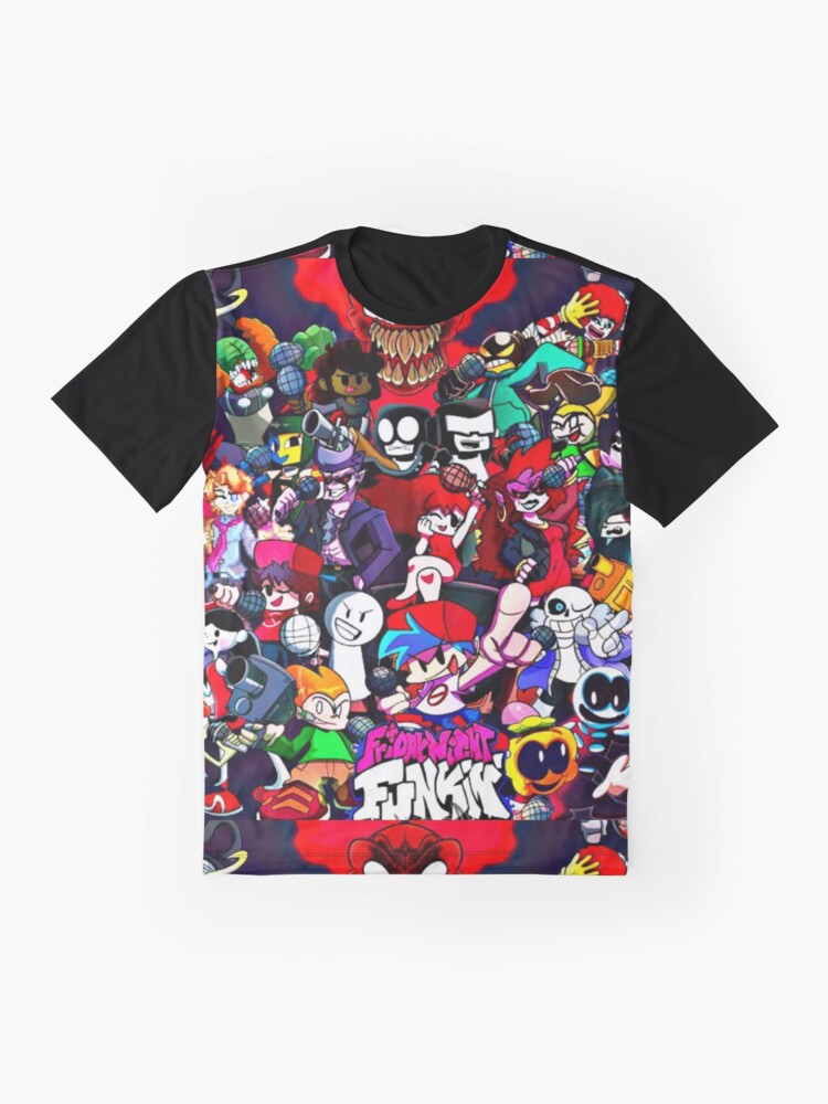 Alternate view of Friday Night Funkin Characters fnf game Graphic T-Shirt