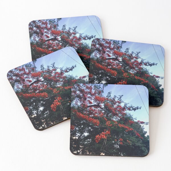 Item preview, red flowers and green leaves designed and sold by elisthetic.