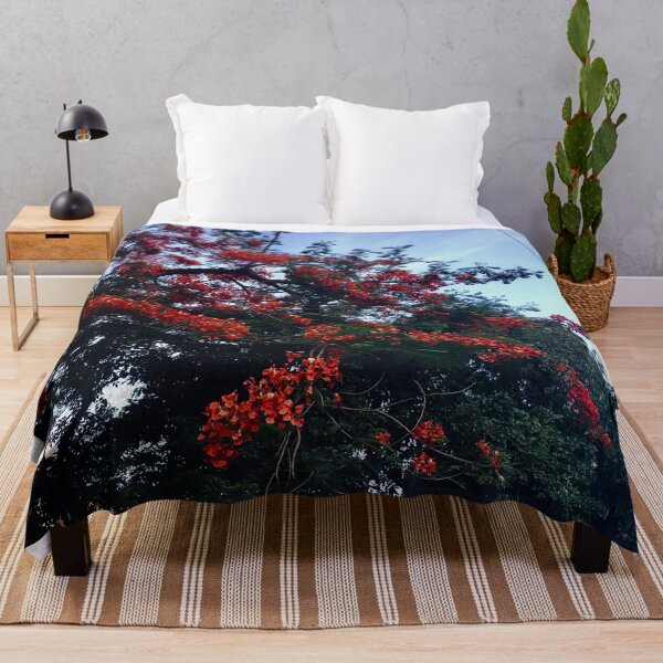 Item preview, red flowers and green leaves designed and sold by elisthetic.