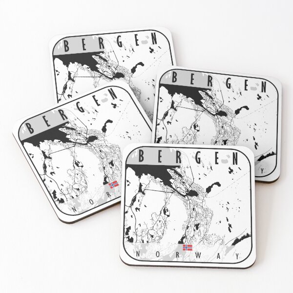 Item preview, Bergen Map Norway designed and sold by hatimelhag.