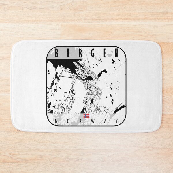 Item preview, Bergen Map Norway designed and sold by hatimelhag.