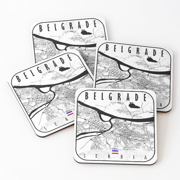 Item preview, Belgrade Map Serbia designed and sold by hatimelhag.
