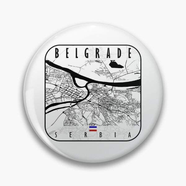 Aperçu de l'œuvre Carte de Belgrade Serbie créée et vendue par hatimelhag.