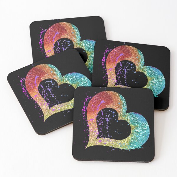 Item preview, Rainbow Glitter Heart designed and sold by Dutlu.