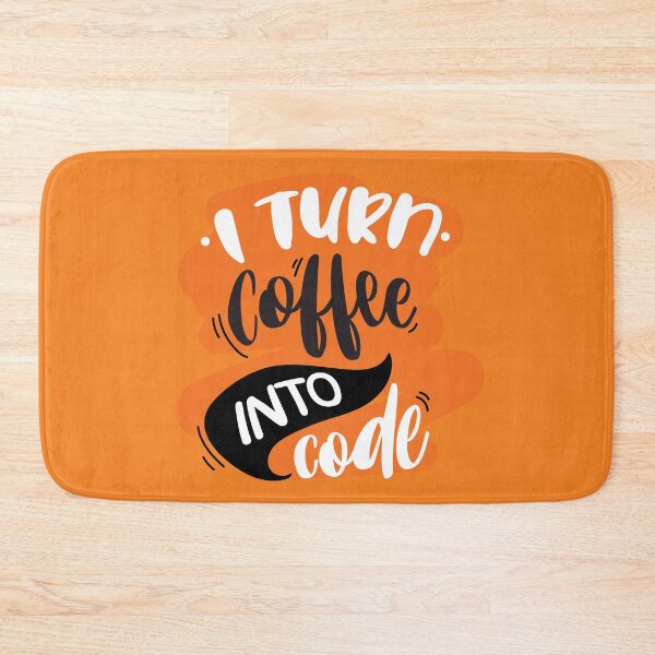 Item preview, I turn coffee into code - orange designed and sold by Code  Monkeys.