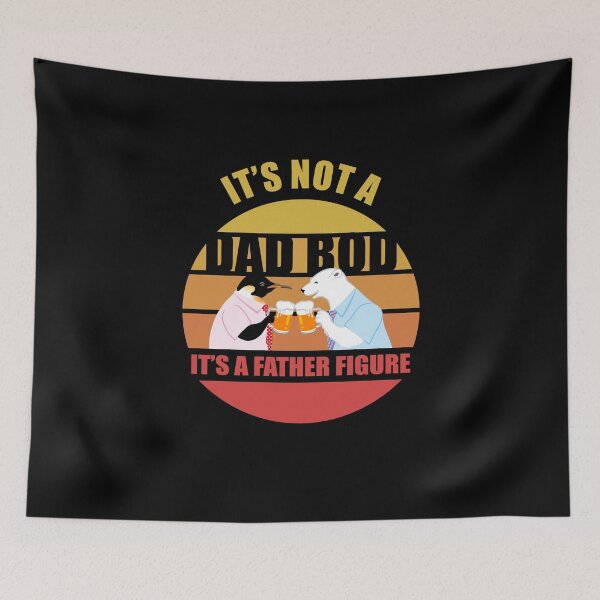 Item preview, It's Not A Dad Bod It's A Father Figure, Bear And Penguin Drinking Beer designed and sold by Avishy.