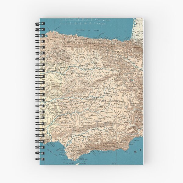 Item preview, Old Spain and Portugal Map (1846) Vintage Iberian Peninsula Atlas designed and sold by BravuraMedia.