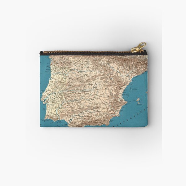 Item preview, Old Spain and Portugal Map (1846) Vintage Iberian Peninsula Atlas designed and sold by BravuraMedia.