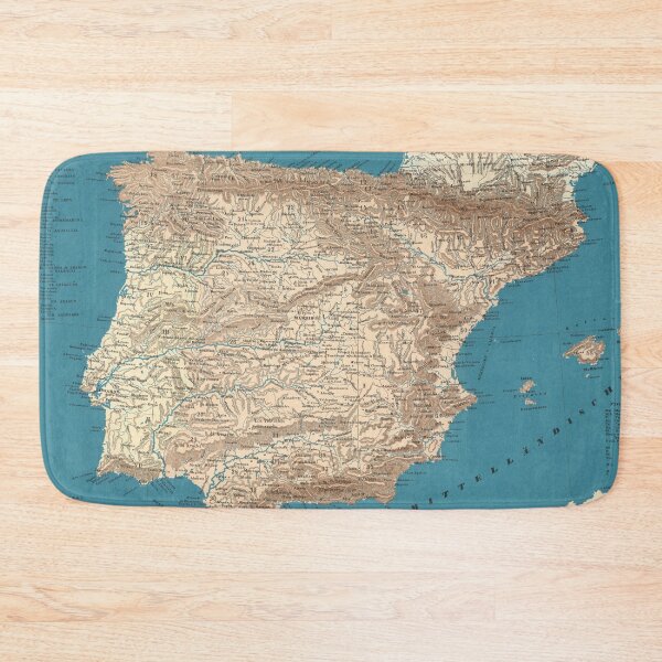 Item preview, Old Spain and Portugal Map (1846) Vintage Iberian Peninsula Atlas designed and sold by BravuraMedia.