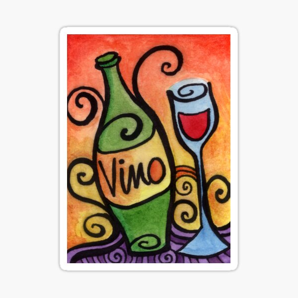 Vino - the Wine Lover Sticker