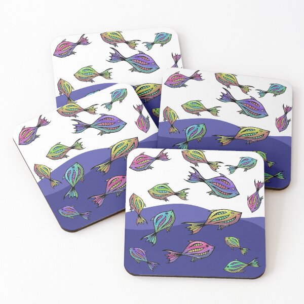 Item preview, Amazing sea fishes pattern designed and sold by hvasilevshop.