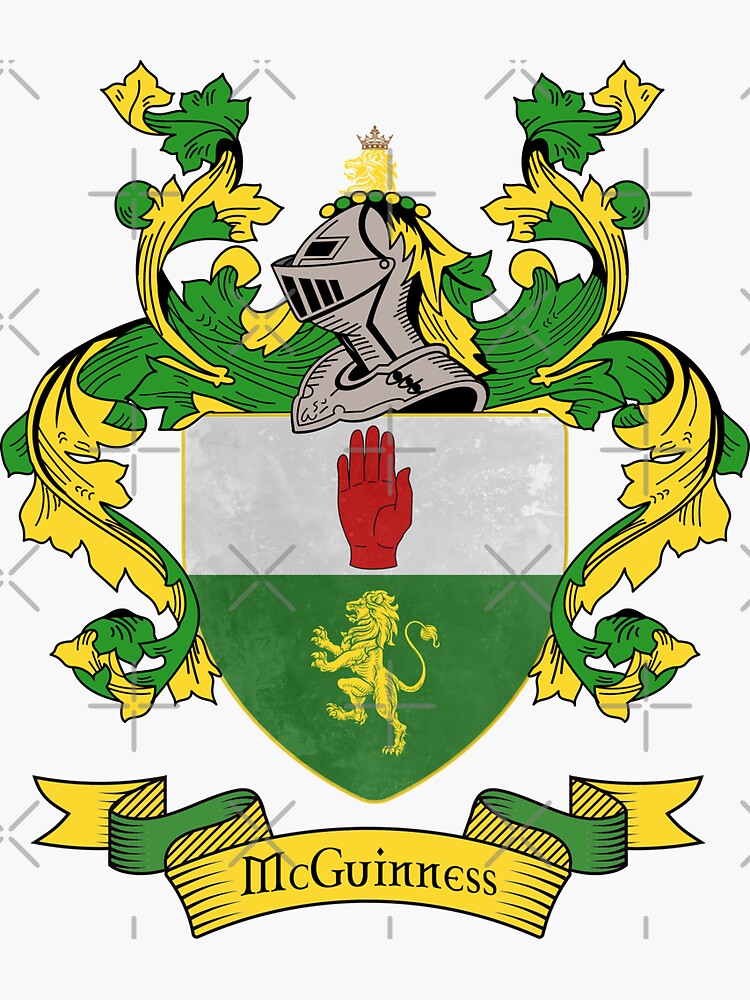 Thumbnail 3 of 3, Sticker, McGuinness Coat of Arms | McGuinness Family Crest designed and sold by chuppys.