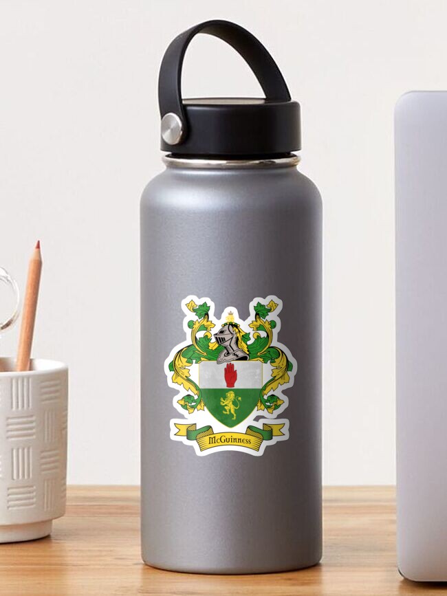 Thumbnail 1 of 3, Sticker, McGuinness Coat of Arms | McGuinness Family Crest designed and sold by chuppys.