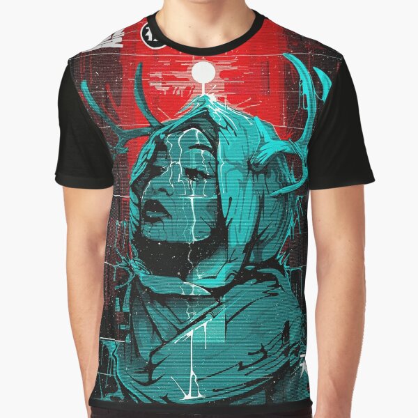Cyberpunk Glitch Girl Urban Style Design Graphic T-Shirt
