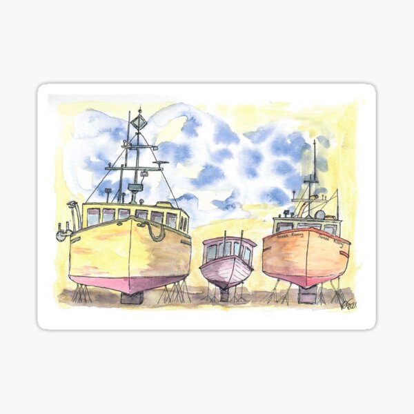 Drei Boote Sticker