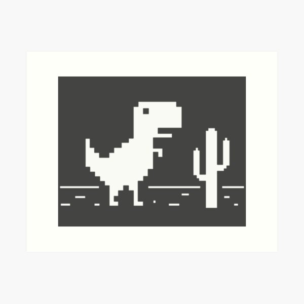 Google Offline Dinosaur Game Photographic Print for Sale by