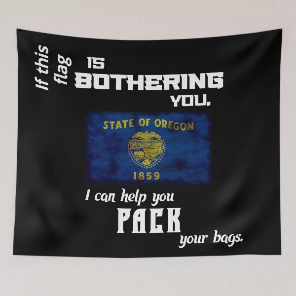 Item preview, Oregon Flag - pack your bags designed and sold by 2Girls1Shirt.