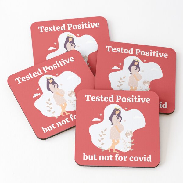 Item preview, I Tested Positive But Not For Covid funny pregnancy announcement design for soon to be mom dad designed and sold by PunMan Army.