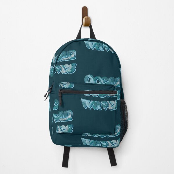 Item preview, blue ocean waves color typography art designed and sold by elisthetic.