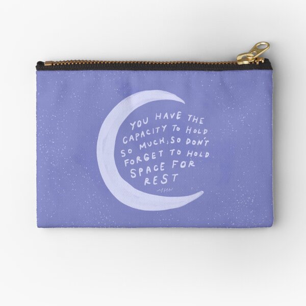 Item preview, Hold space for rest - inspirational quote - purple lavender moon and stars art designed and sold by morgansgoods.