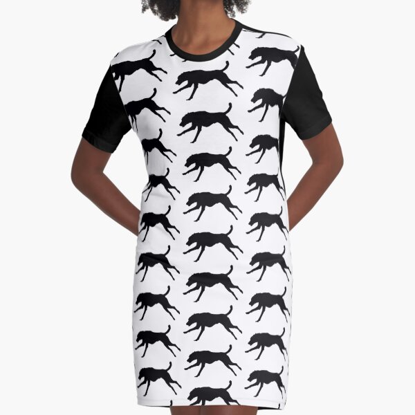 Running Dog Cretan Hound Graphic T-Shirt Dress