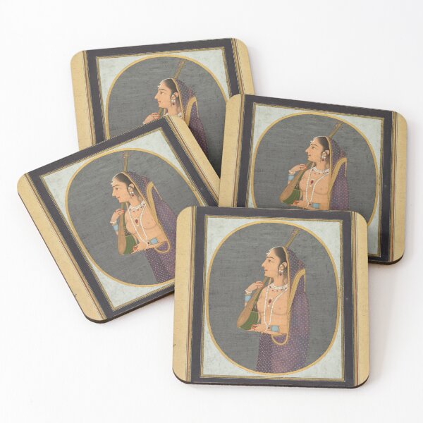 Item preview, Court Lady Singing and Playing the Vina designed and sold by HinduArtGallery.