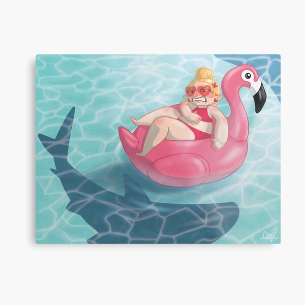 Watch out for sharks Metal Print