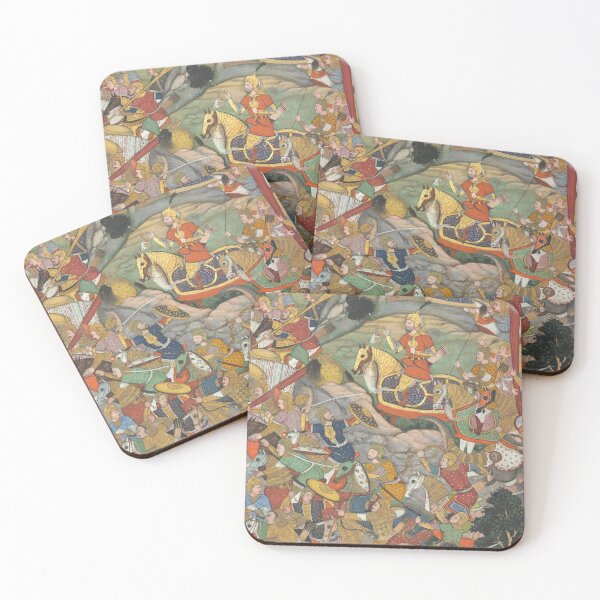 Item preview, Mughal Ruler Humayun Defeating the Afghans before Reconquering India designed and sold by HinduArtGallery.