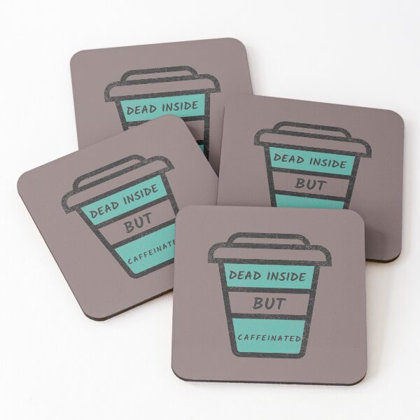 Item preview, Dead Inside But Caffeinated Coffee to Go Paper Cup  designed and sold by CactusFamily.
