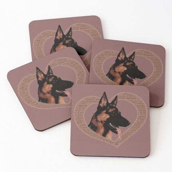 Item preview, German Shepherd with Heart Shaped Word Art designed and sold by LifeCrush.